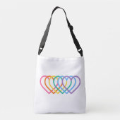 Pride heart tragetaschen mit langen trägern crossbody tas (Achterkant)