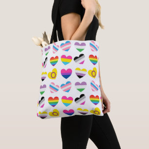 Pride Hearts Canvas tas
