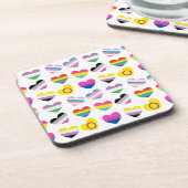 Pride Hearts Cork-Backed Dessous de verre (Côté gauche)