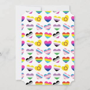 Pride Hearts Flat Wenskaart Kaart