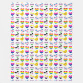 Pride Hearts Fleece Blanket (Voorkant)