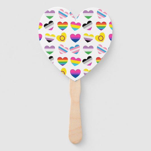 Pride Hearts Hand Fans Handwaaier (Voorkant)