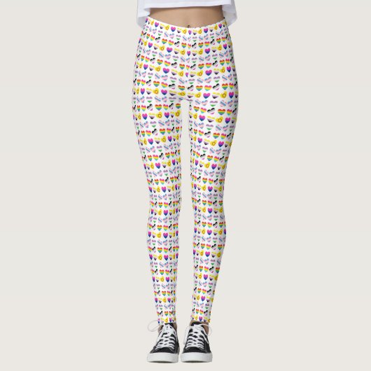 Pride Hearts-Leggings Leggings (Voorkant)