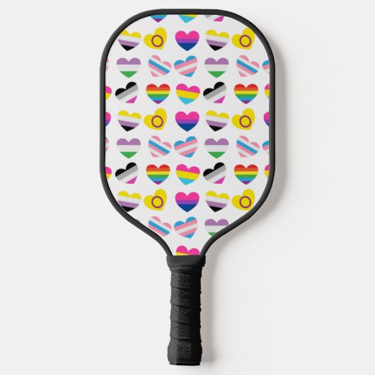 Pride Hearts Pickleball Racket (Achterkant)