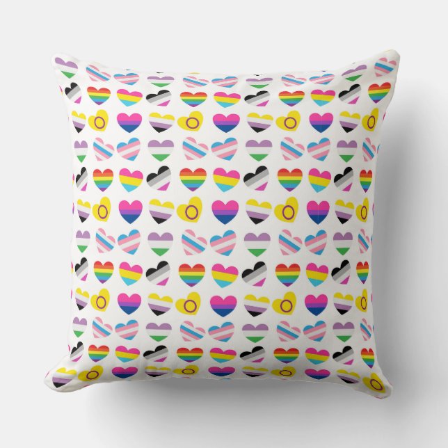 Pride Hearts Pillow Kussen (Voorkant)