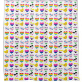 Pride Hearts Shower Curtain Douchegordijn (Voorkant)