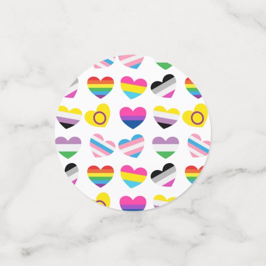 Pride Hearts Table Confetti (Kleine voorkant)