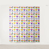 Pride Hearts Tapestry Wandkleed (Voorkant)