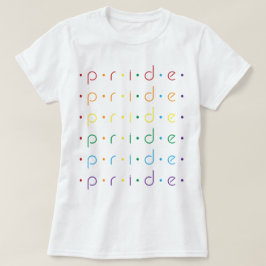 Pride herhaalde 6 keer in regenboogkleuren van LGB T-shirt