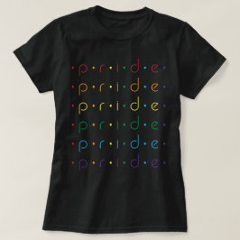 Pride herhaalde 6 keer in regenboogkleuren van LGB T-shirt