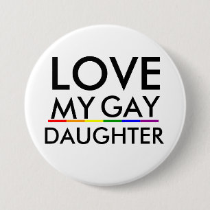 Pride Homofiele en Lesbische trots IK HOU VAN MIJN Ronde Button 7,6 Cm