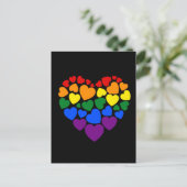Pride- homoregenboogkleurig hart voor liefde briefkaart (Staand voorkant)
