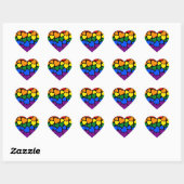 Pride- homoregenboogkleurig hart voor liefde hart sticker (Vel)