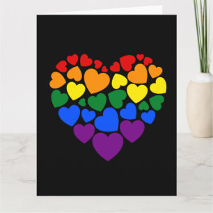 Pride- homoregenboogkleurig hart voor liefde kaart