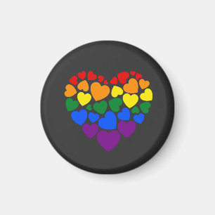 Pride- homoregenboogkleurig hart voor liefde magneet