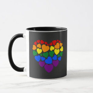 Pride- homoregenboogkleurig hart voor liefde mok