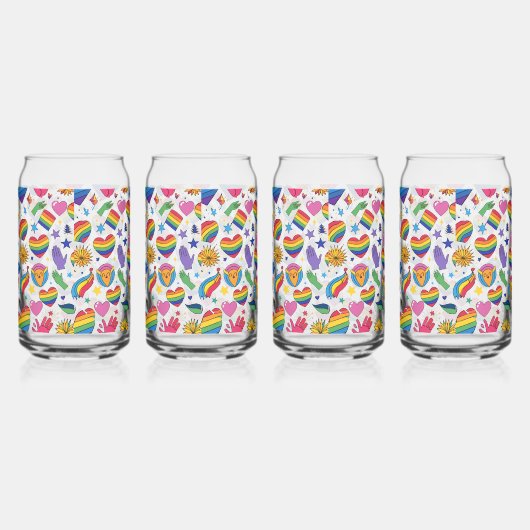 PRIDE HOMOSEKSUELE LGBT SET BLIKVORM GLAS (Rechts)