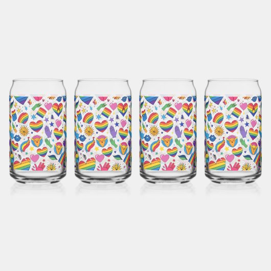 PRIDE HOMOSEKSUELE LGBT SET BLIKVORM GLAS (Links)