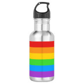 Pride Hydrate: Regenboogvlag Waterfles (Voorkant)