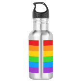 Pride Hydrate: Regenboogvlag Waterfles (Achterkant)