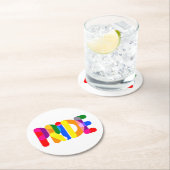 Pride in design ronde kartonnen onderzetter (Insitu)