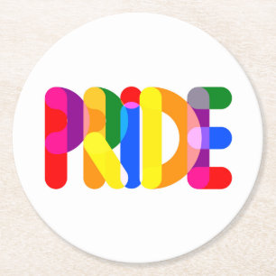 Pride in design ronde kartonnen onderzetter