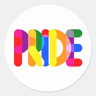 Pride in design ronde sticker