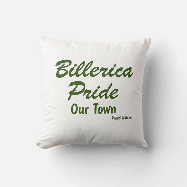 Pride in onze stad Billerica Pride Kussen (Voorkant)