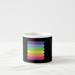 Pride in regenboogkleuren espresso kop