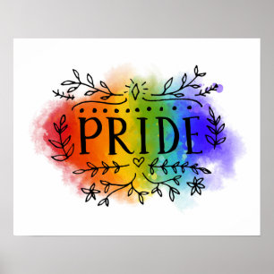 Pride in Waterverf Poster
