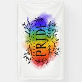 Pride in Waterverf Spandoek (Verticaal)