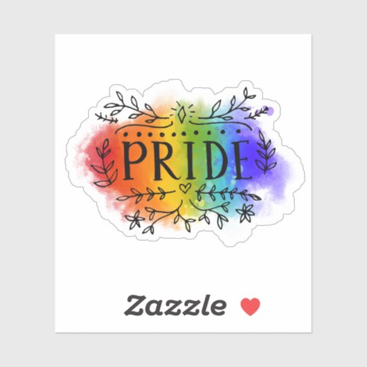 Pride in Waterverf Sticker (Vel)