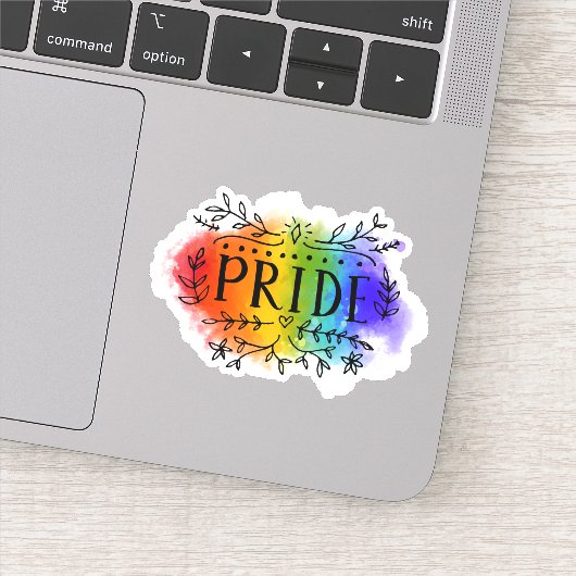 Pride in Waterverf Sticker (Detail)