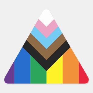 Pride Inclusieve diversiteit regenboog Lgbtq homov Driehoek Sticker
