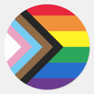 Pride Inclusieve diversiteit regenboog Lgbtq homov Ronde Sticker
