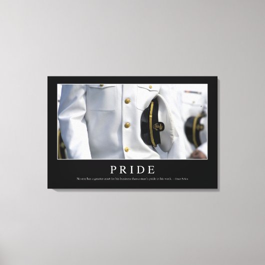 Pride: Inspirerend Citaat 2 Canvas Afdruk (Voorkant)