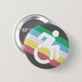 Pride invaliditeitsknop ronde button 5,7 cm (Voorkant /achterkant)