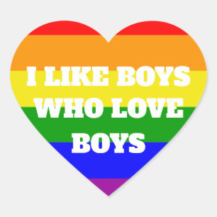 Pride-jongens die van jongens houden hart sticker