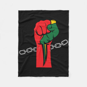 Pride Juneteenth viert 1865 Juneteenth Afro Fleece Deken