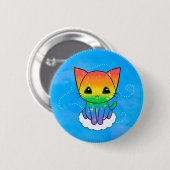 Pride Kat T-shirt Ronde Button 5,7 Cm (Voorkant /achterkant)