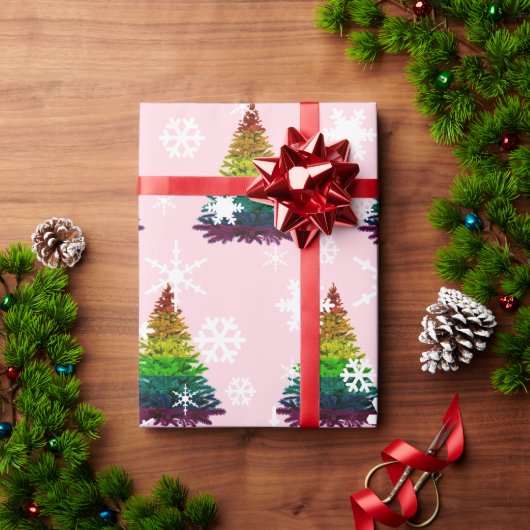 Pride kerstboomstructuur cadeaupapier (Feestdagen Geschenken)