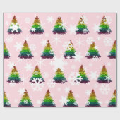 Pride kerstboomstructuur cadeaupapier (Vlak)