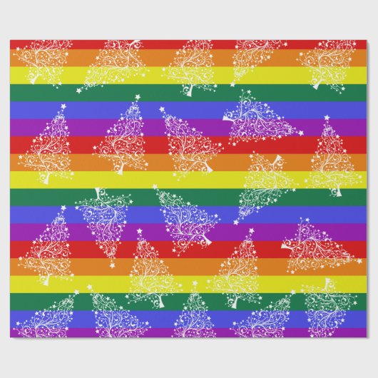 Pride kerstboomstructuur cadeaupapier (Vlak)