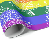 Pride kerstboomstructuur cadeaupapier (Rol Hoek)