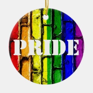 PRIDE kerstsierregenbrick Keramisch Ornament