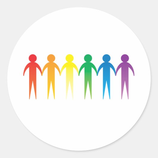 Pride-keten Ronde Sticker (Voorkant)