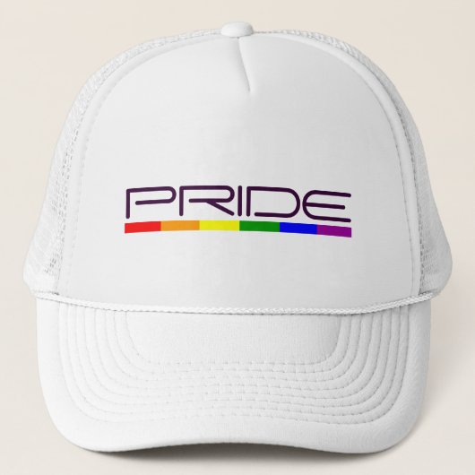 Pride kleuren Gay Pride Trucker Pet (Voorkant)