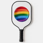 Pride kleuren pickleball paddle (Achterkant)