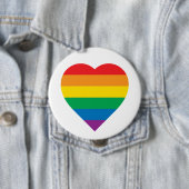 Pride | Kleurig regenboogontwerp Ronde Button 4,0 Cm (In situ)