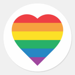 Pride   Kleurig regenboogontwerp Ronde Sticker
